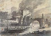 View of the Tiber and Castel St Angelo